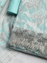 Printed Cotton Blend Unstitched Suit With Dupatta